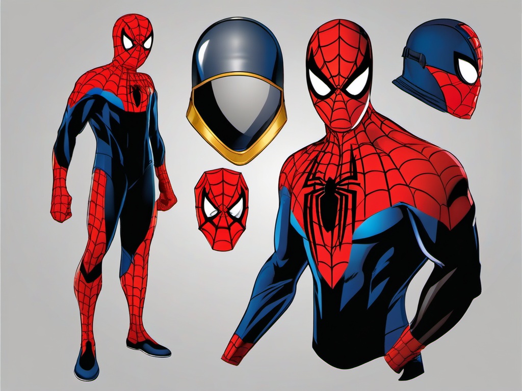 Spiderman clipart - Spiderman's mask and costume details  