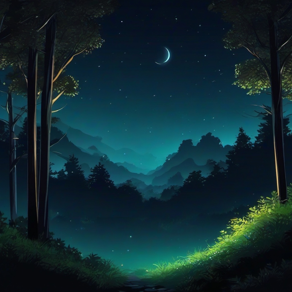 Forest Background Wallpaper - anime forest background night  