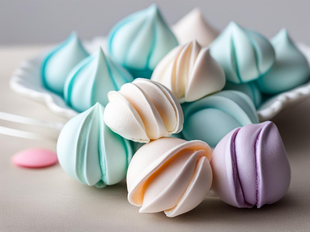 delicate and airy meringue kisses, with a crisp exterior and a marshmallow-like interior. 