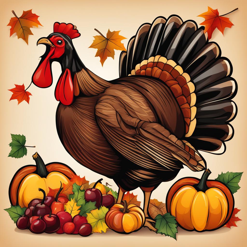 happy thanksgiving clipart - a bountiful thanksgiving turkey, a feast for the eyes 