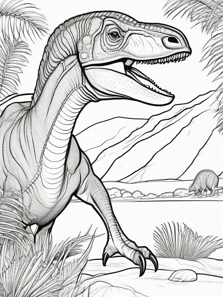 Dinosaur Coloring Pages - Parasaurolophus Trumpeting  simple coloring pages