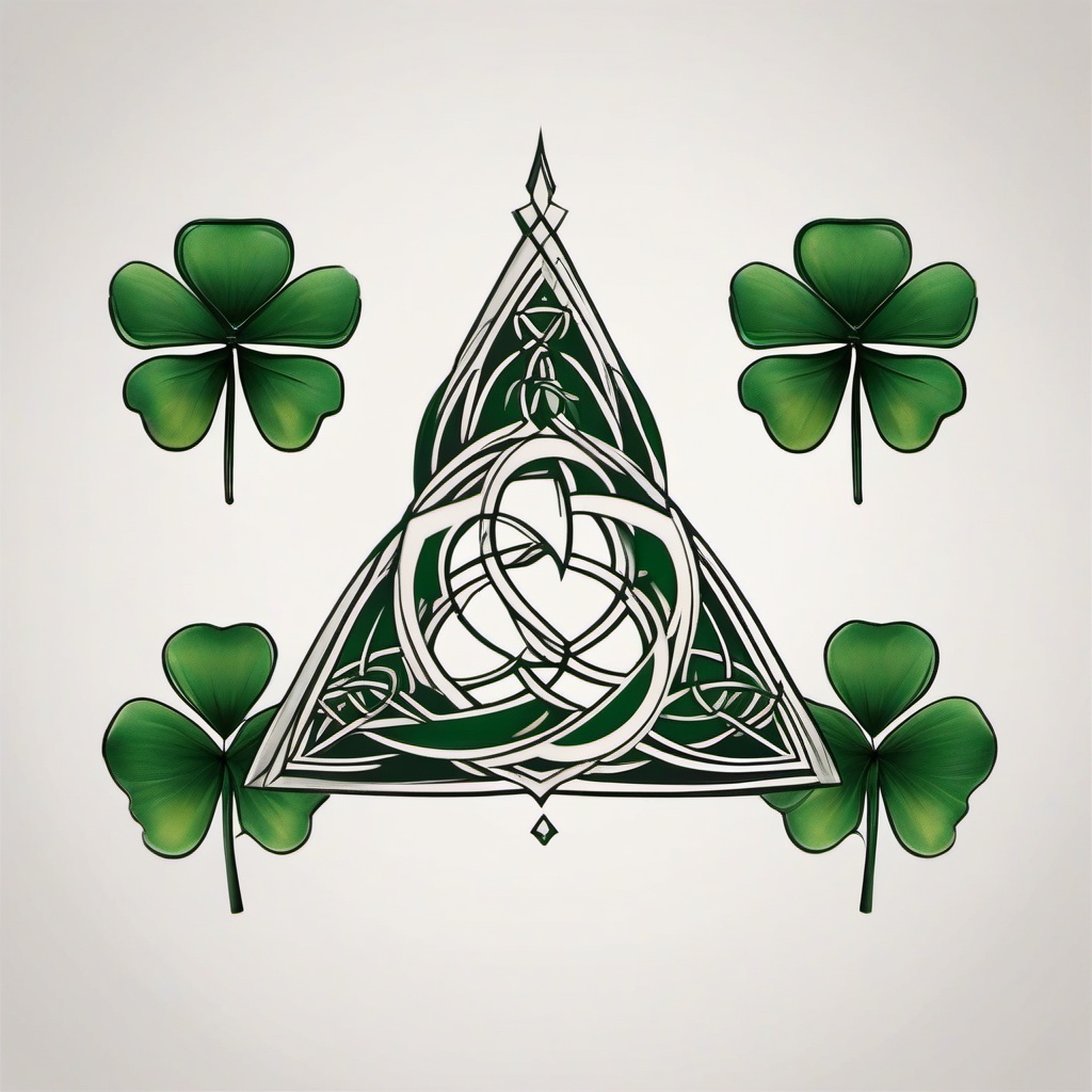 irish trinity tattoo designs  simple color tattoo,minimal,white background