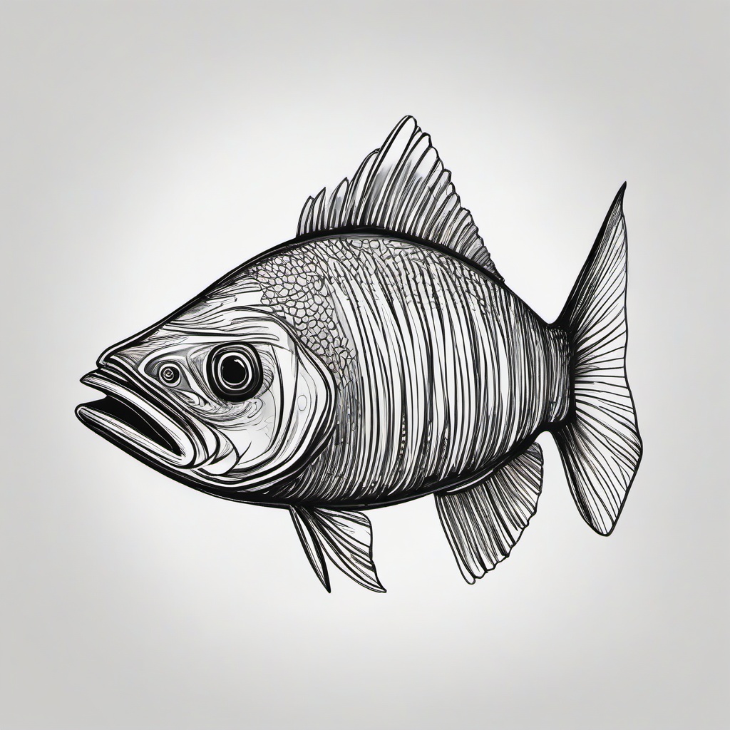 drawing of jackfish  minimal rough sketch scribbles,doodles,black and white