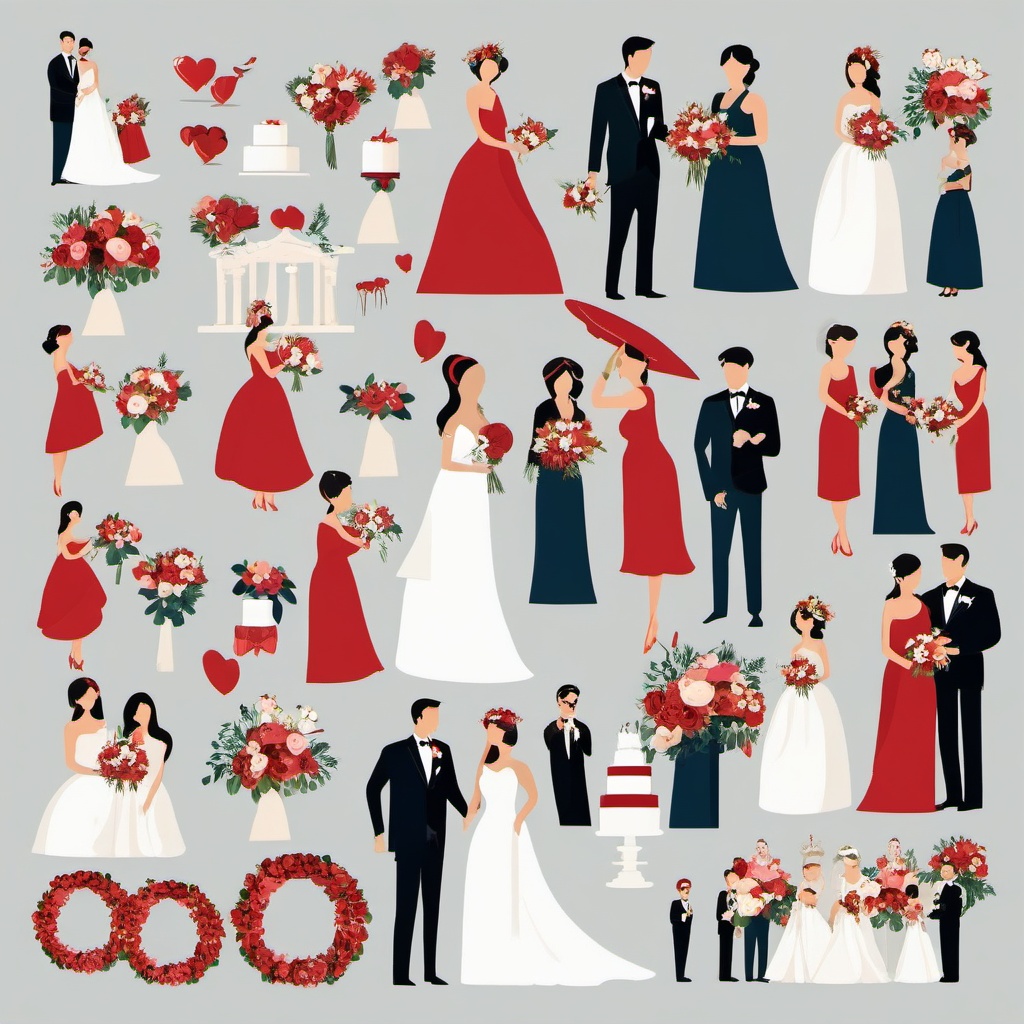 Wedding Photography clipart - Capturing wedding memories, ,vector color clipart,minimal