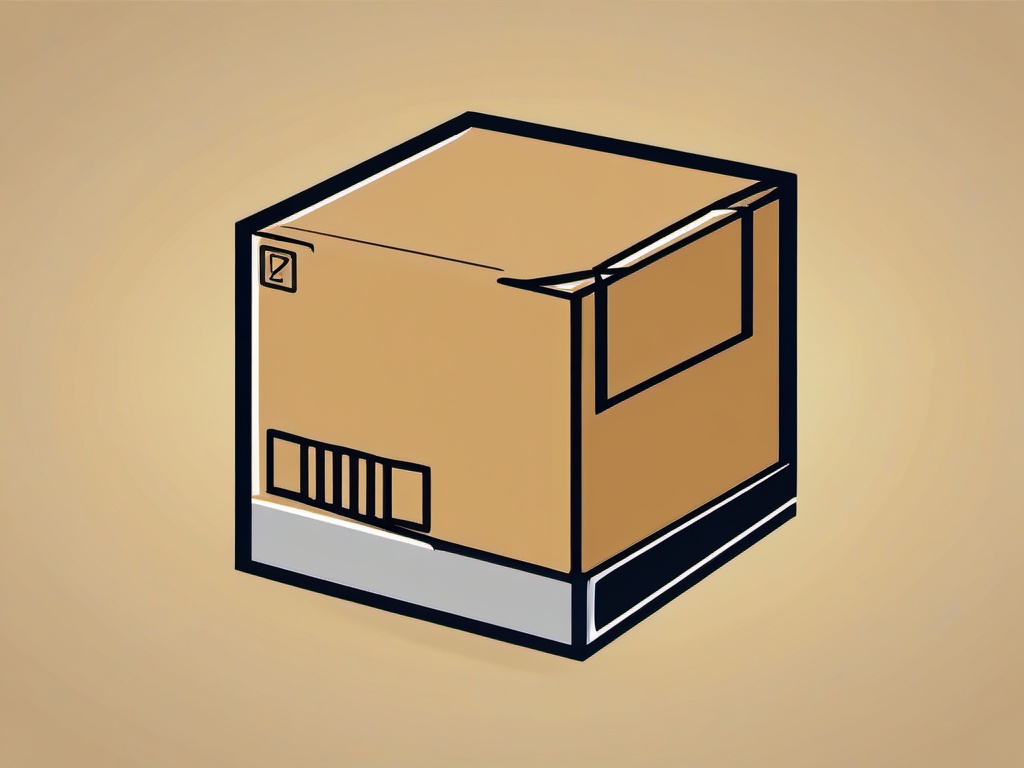 Shipping box icon - Shipping box for packages and deliveries,  color clipart, vector art