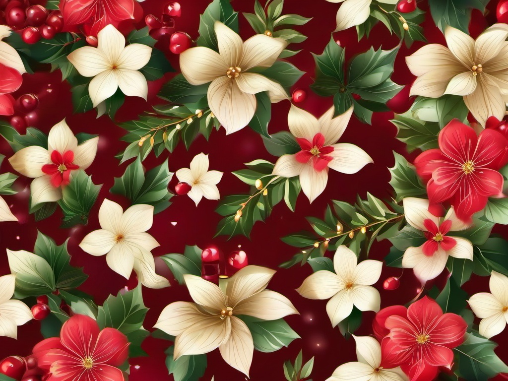 Christmas Flower Background  