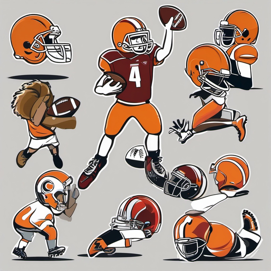 Football clipart - practice session  