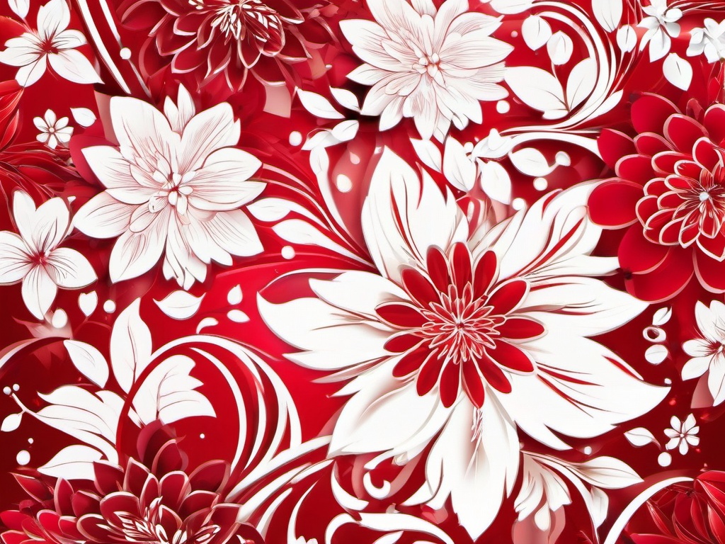 Flower Background Wallpaper - floral background red  