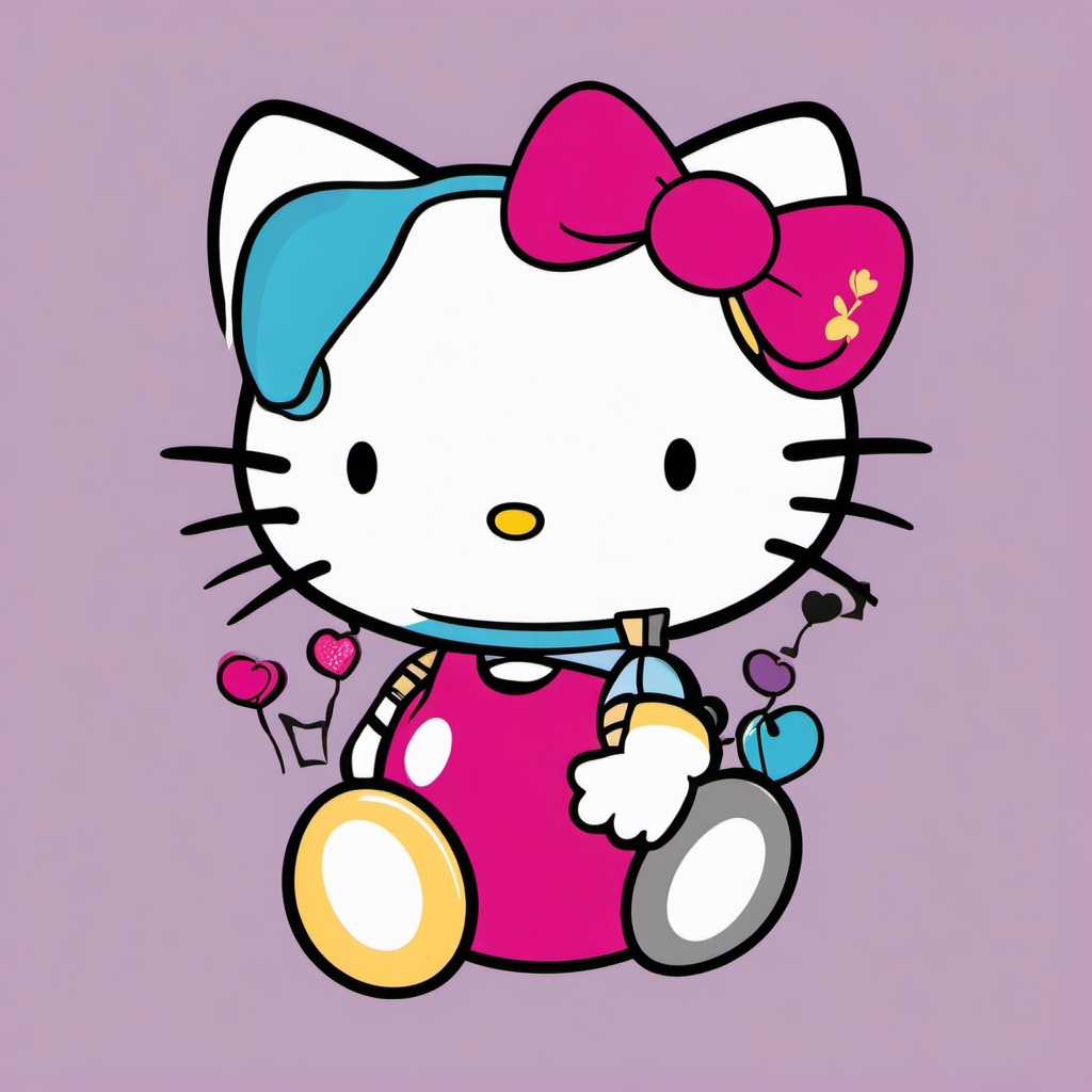 Hello Kitty clipart - Hello Kitty with balloons  clipart