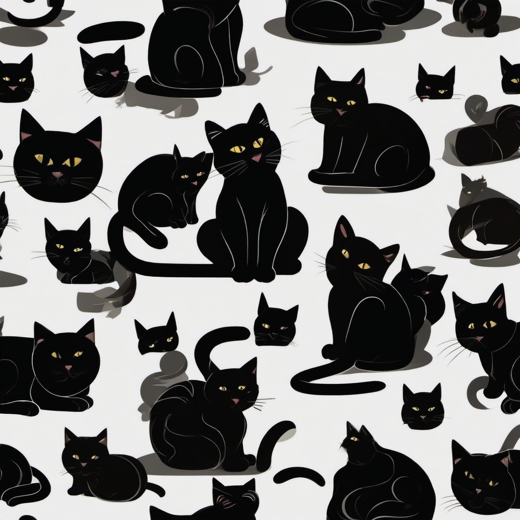 Cat Background Wallpaper - black cat in black background  