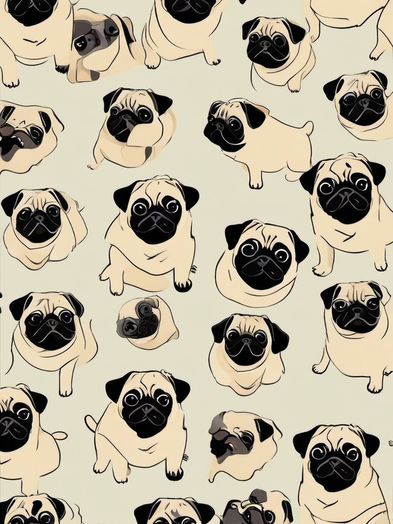 pug wallpaper cute  ,mobile iphone background wallpaper