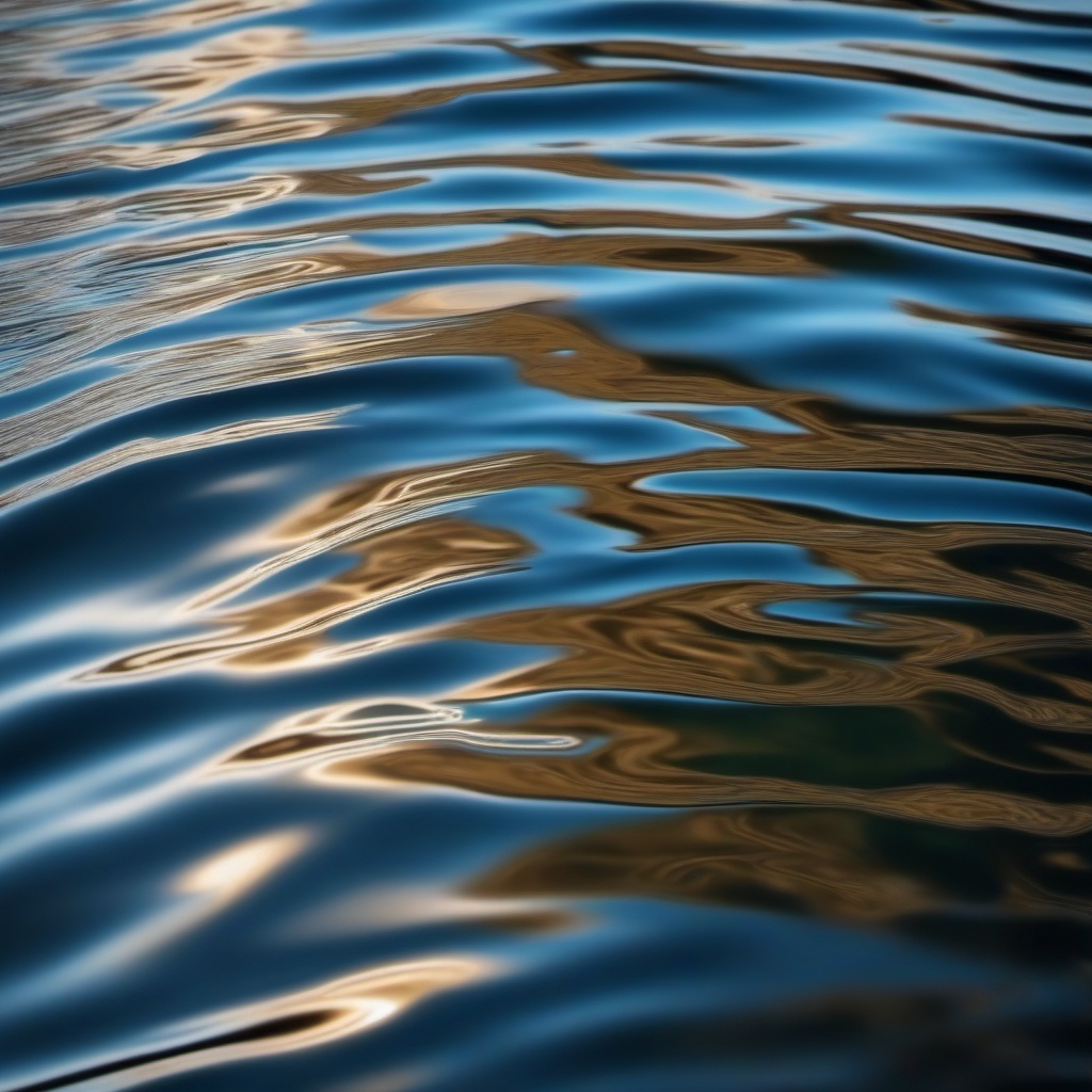 Shimmering water with reflections top view, photo realistic background, hyper detail, high resolution