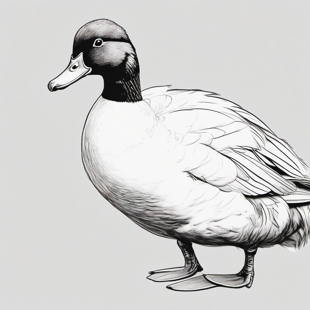 drawing of a muscovy duck  minimal rough sketch scribbles,doodles,black and white