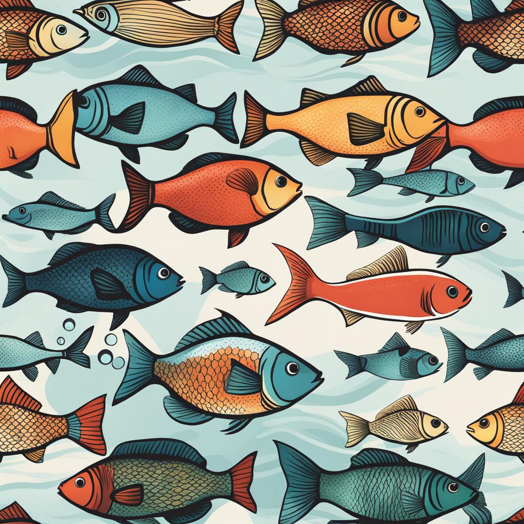 fish clipart - swimming with artistic flair. 