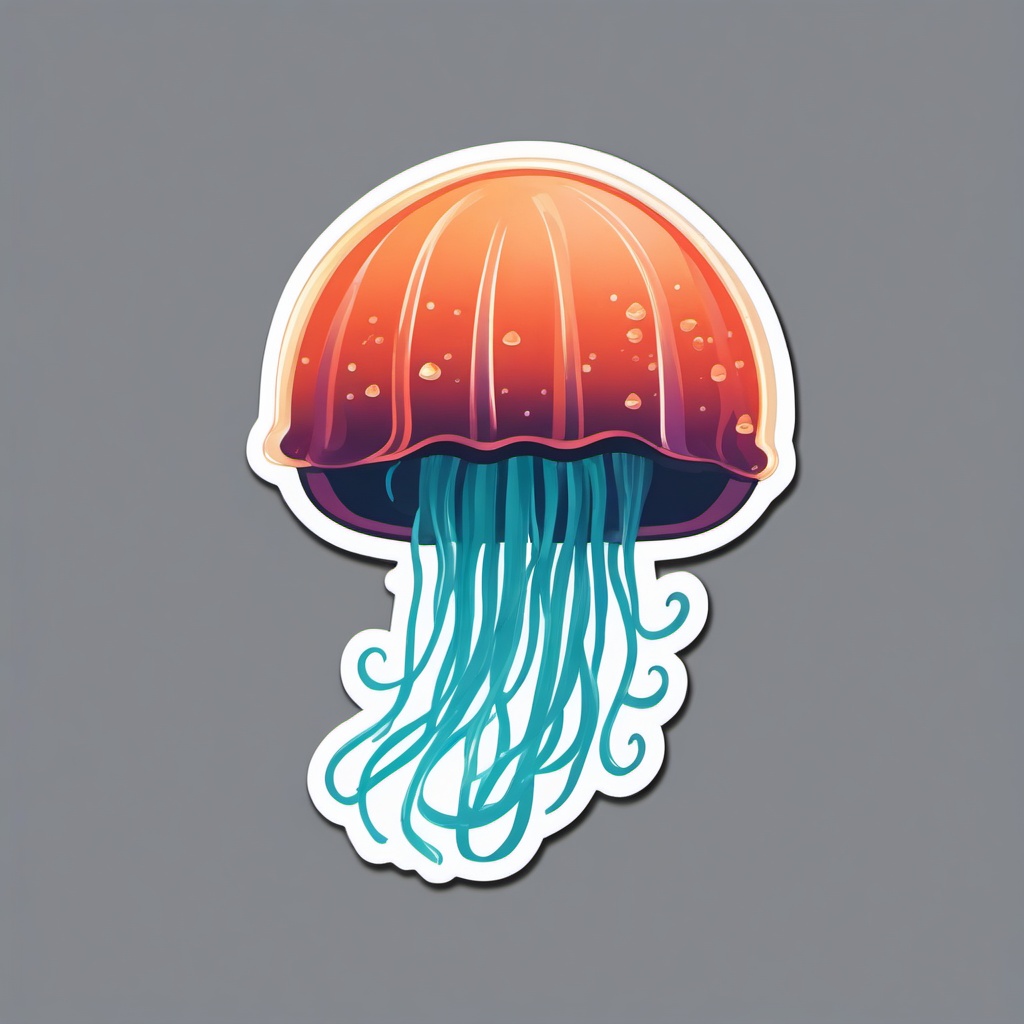 Jazzercise Jellyfish sticker- Gelatinous Jive, , sticker vector art, minimalist design