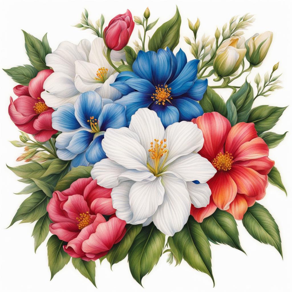 December flower of the month tattoo, Tattoos representing the birth flower for the month of December.  vivid colors, white background, tattoo design