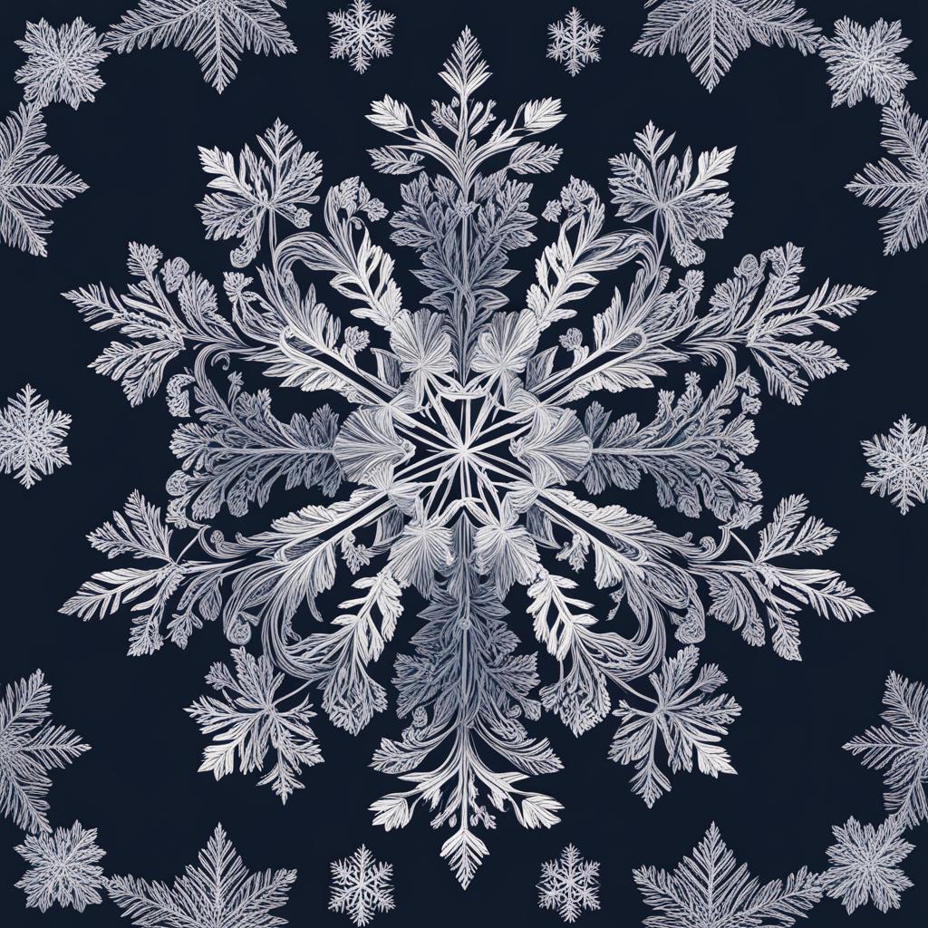 snowflake clipart - unique snowflake design with intricate details. 