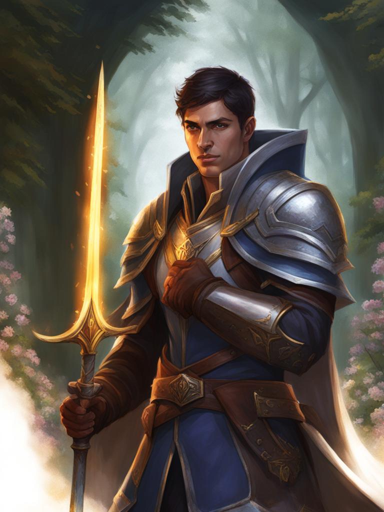 varis blackthorn, a half-elf paladin, is deflecting enemy spells with a shimmering aura of protection. 