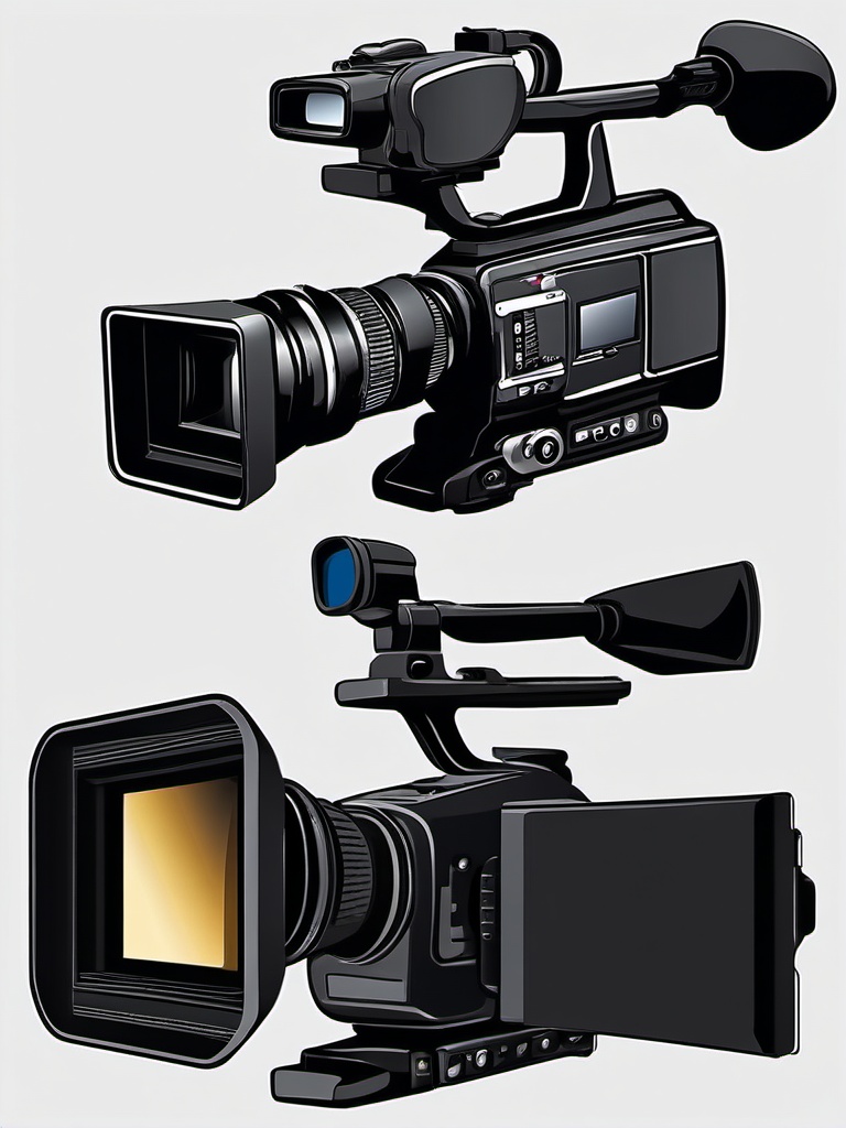 Video camera clipart - Video camera for recording and filming,  color clipart, vector art