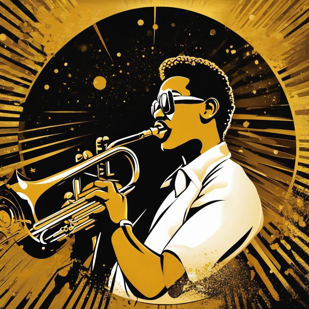 Golden Age of Jazz - Celebrate the golden age of jazz music on your t-shirt. , vector art, splash art, retro t shirt design