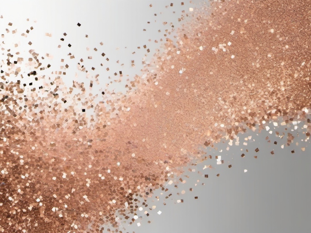 Rose Gold Glitter Transparent Background  