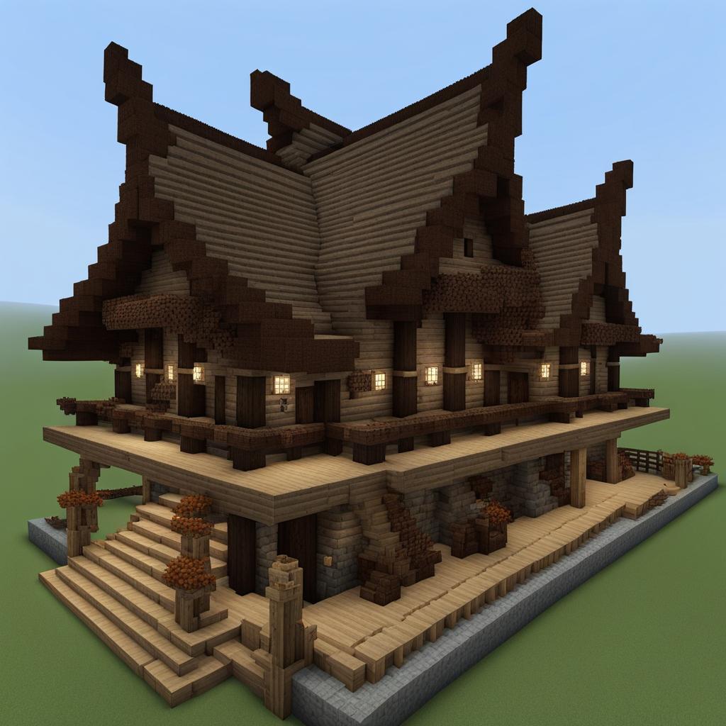 viking longhouse with a dragon prow - minecraft house ideas minecraft block style