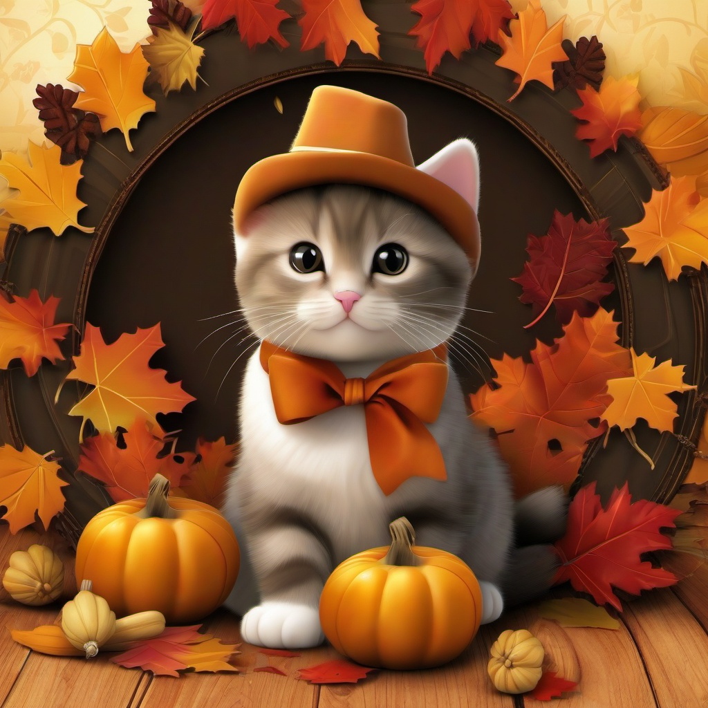 Cat Background Wallpaper - thanksgiving cat background  