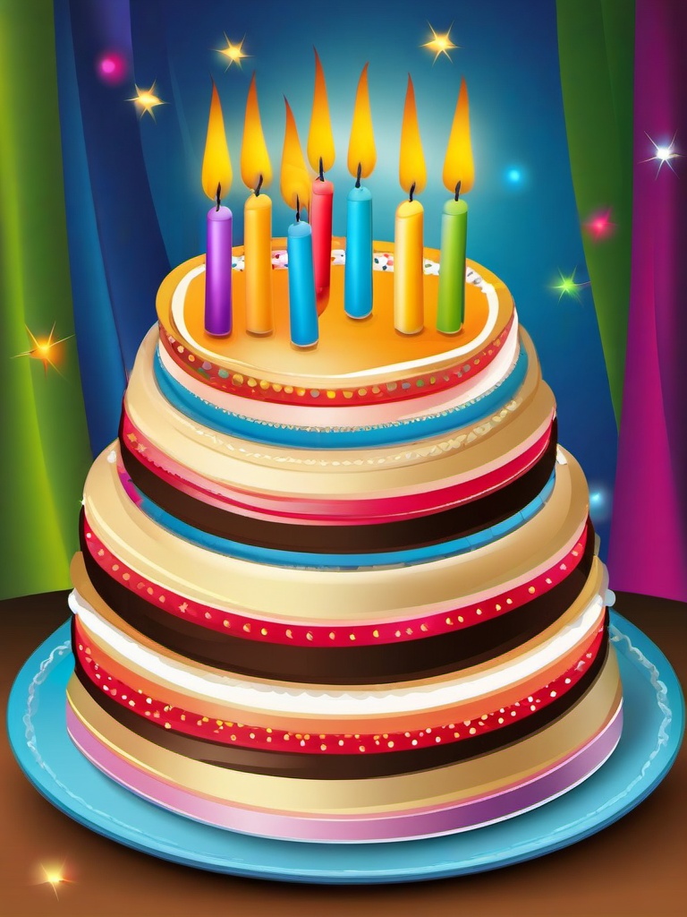 Birthday Cake clipart - birthday cake with candles  