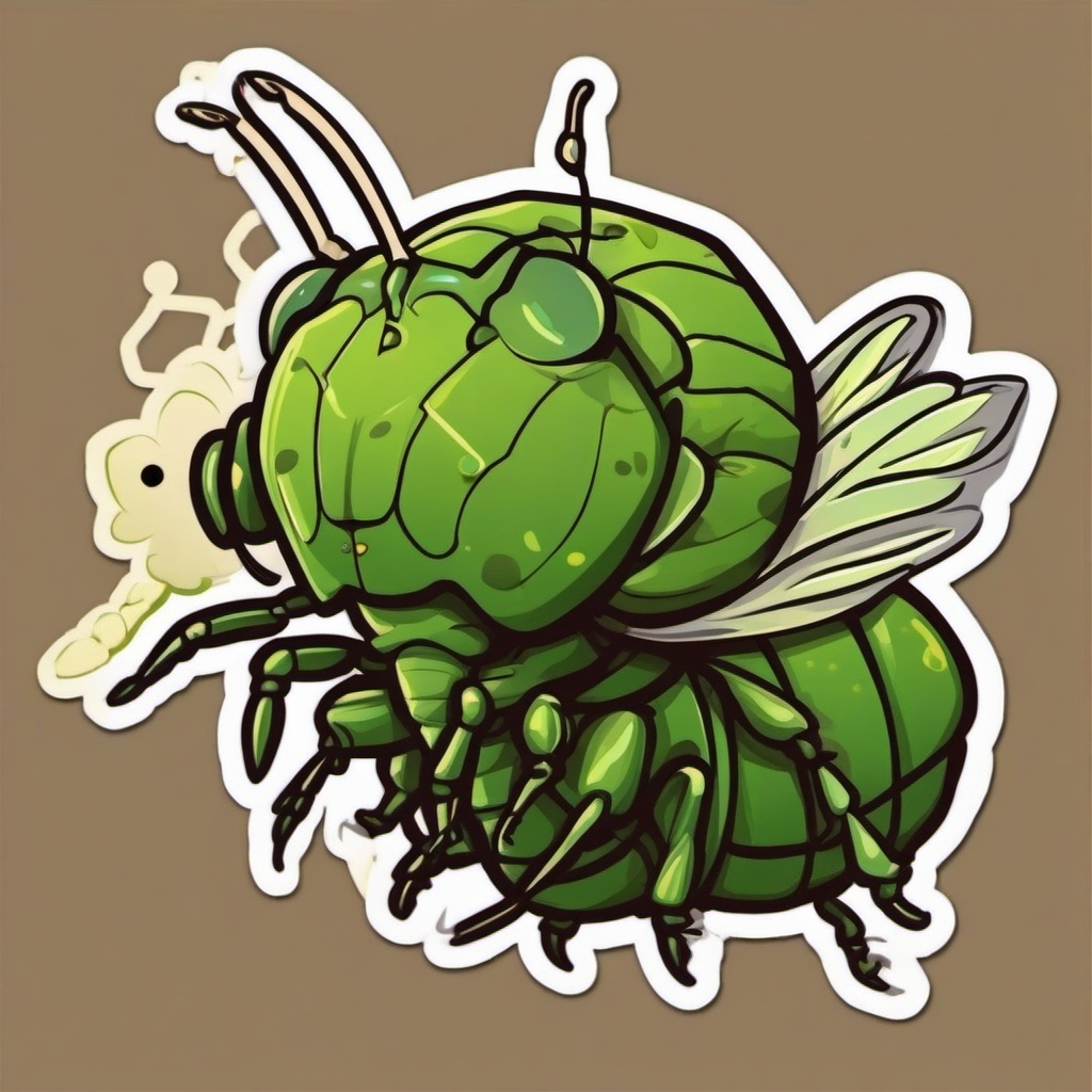 Locust cartoon - swarming, plant-eating insect  cartoon sticker style