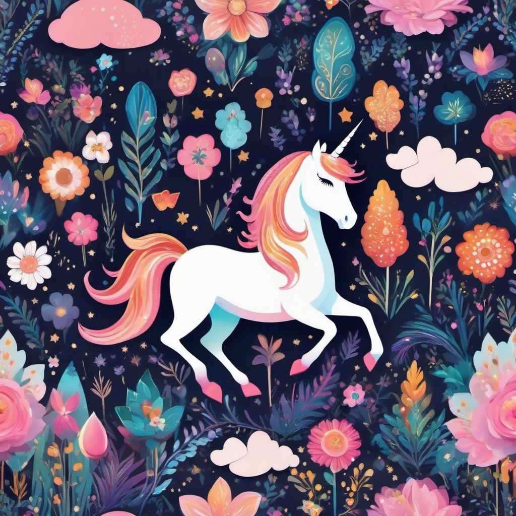 Cute Wallpaper for Laptop - Whimsical Unicorn Dreamscape, Fantasy World  intricate patterns, splash art, wallpaper art