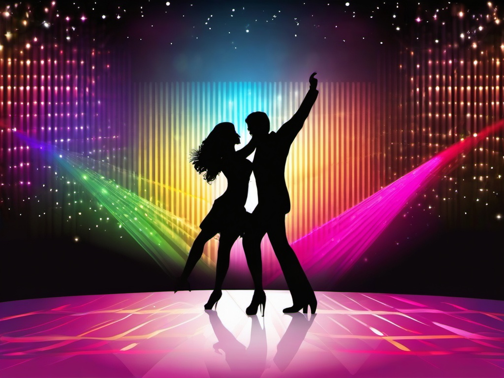 Dance clipart - dance floor with bright lights  