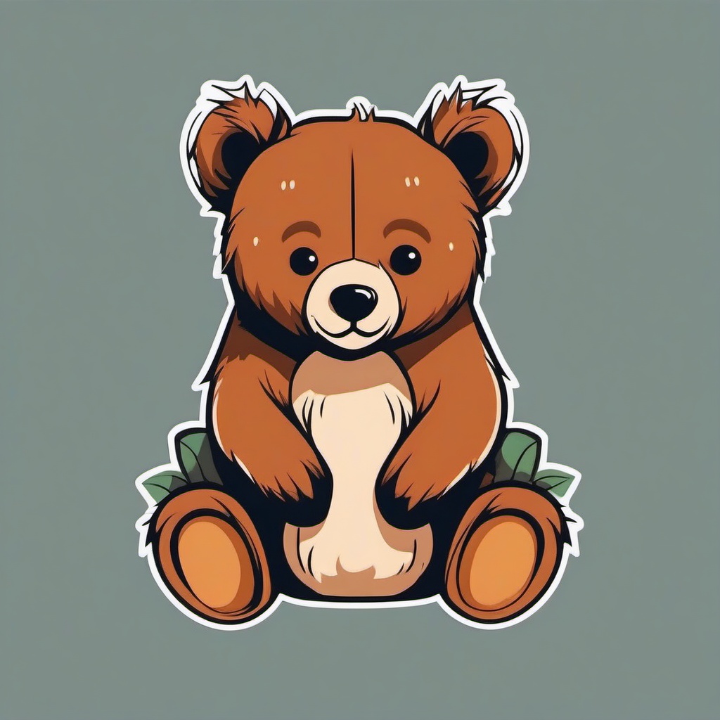 tiny bear tattoo  simple vector color tattoo