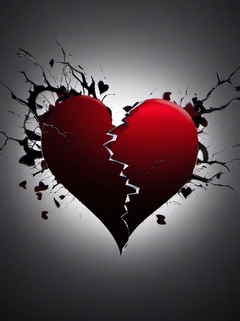 Broken Heart Dark Wallpaper  ,mobile iphone background wallpaper