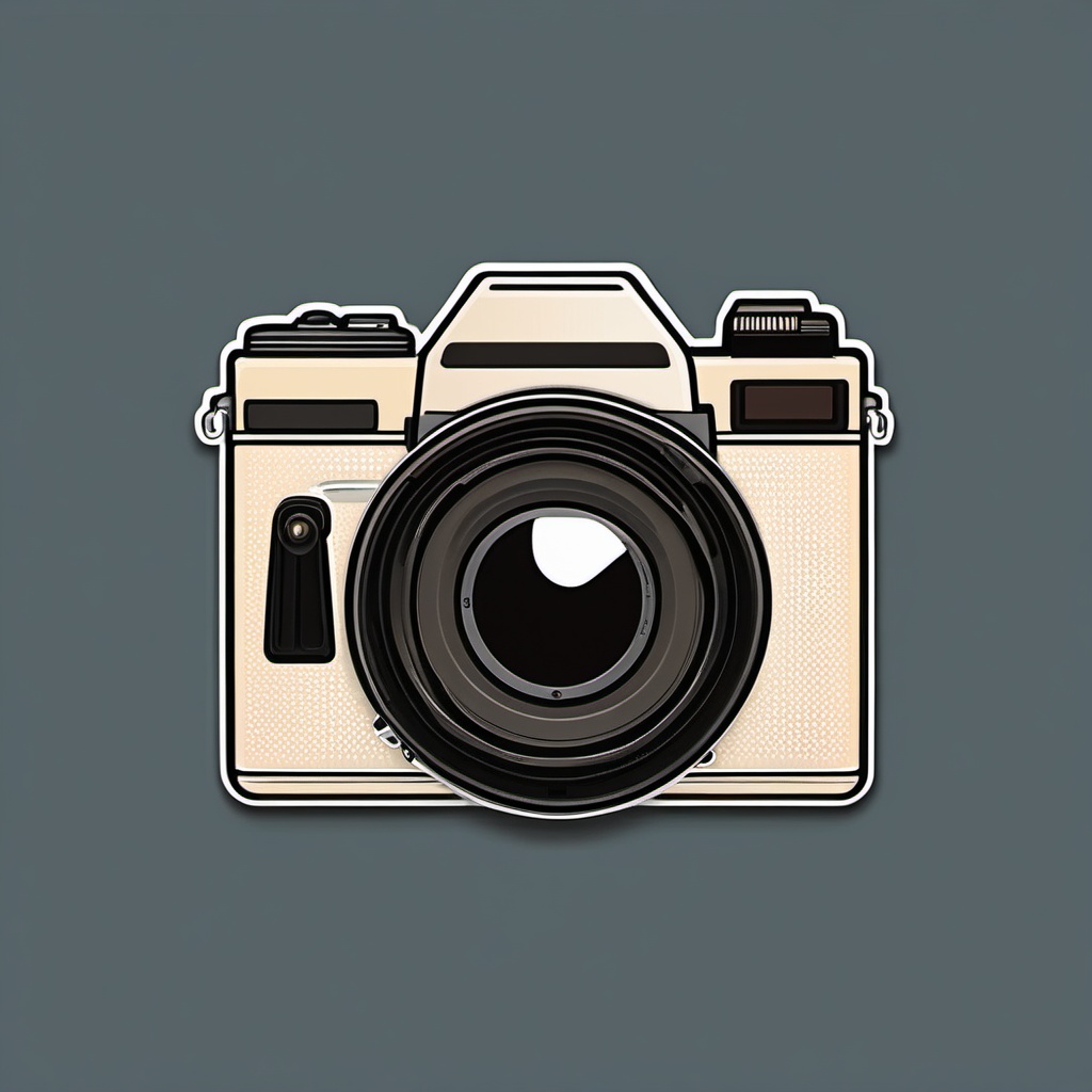 Film Camera Emoji Sticker - Retro photography, , sticker vector art, minimalist design