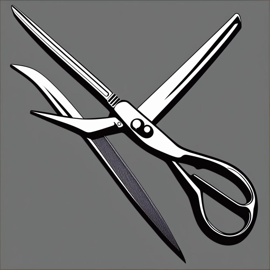 scissors clipart - sharp scissors ready to cut through any material 