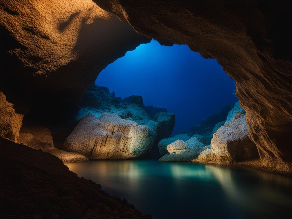 levanzo's hidden caves - create an artwork that conveys the wonder of levanzo's hidden sea caves, with their mesmerizing beauty. 