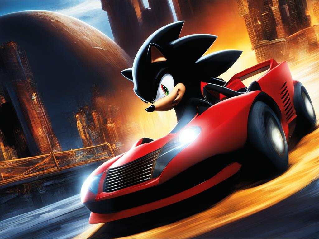 shadow the hedgehog - races through challenging environments on a high-speed adventure. 