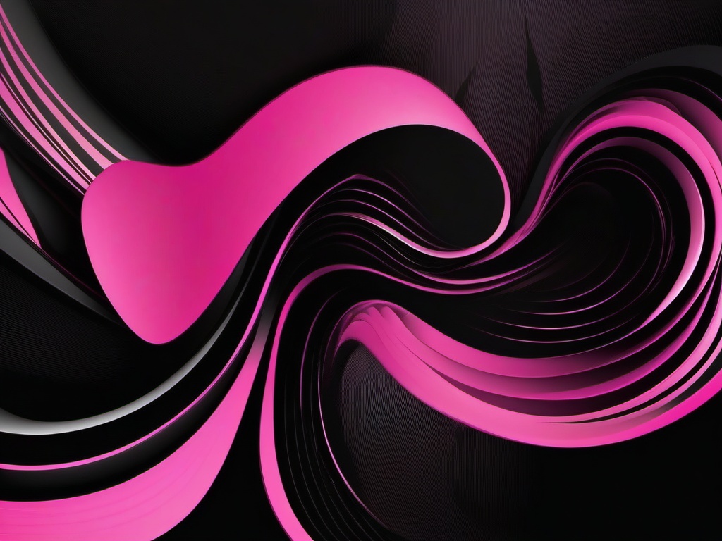 Black Background With Pink-Black with a pink swirl pattern for a modern, dynamic look  background wallpaper