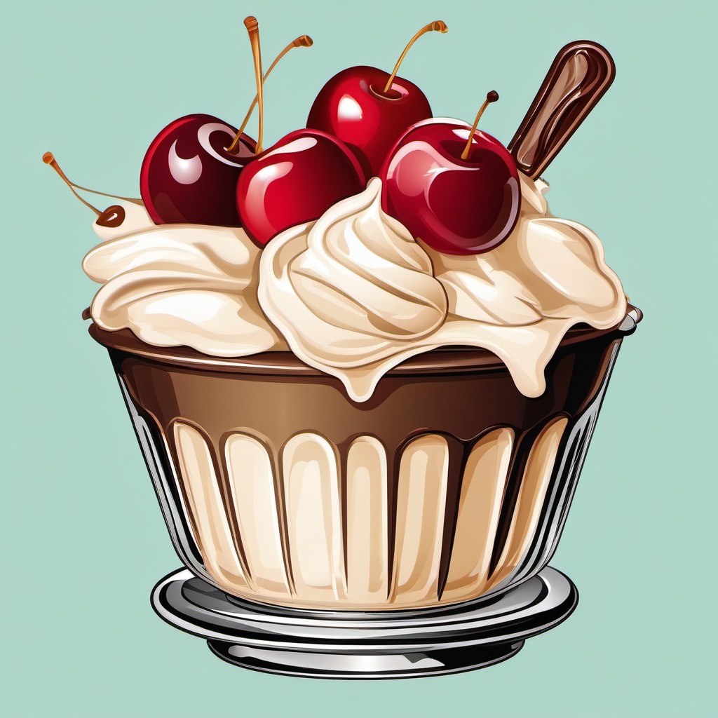 Ice Cream clipart - ice cream sundae with cherries on top  