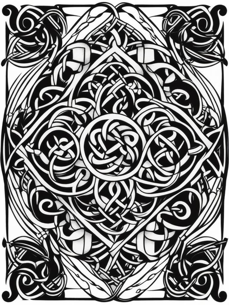 celtic tattoos black and white design 