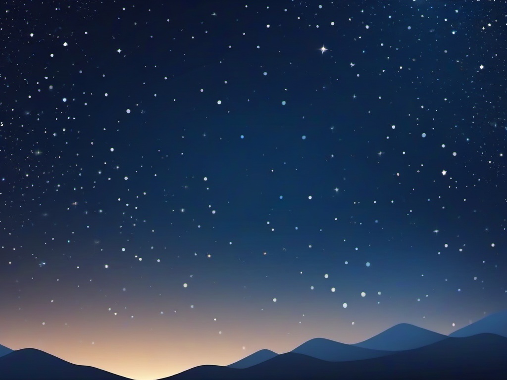 Starry Night Background - Celestial sky with twinkling stars  minimal design