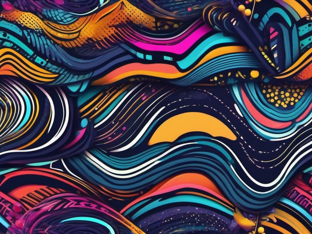 Cute Laptop Backgrounds - Futuristic Playful and Colorful Digital Doodles  intricate patterns, splash art, wallpaper art