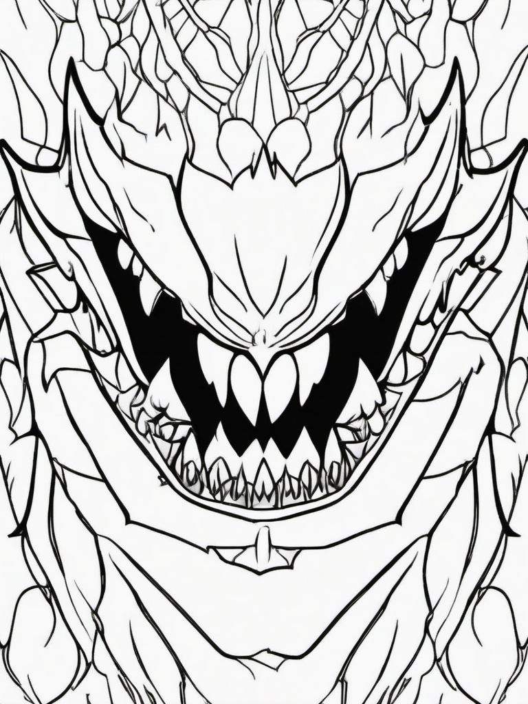 Vampire Fangs Coloring Pages - Sharp Teeth for Blood-Sucking Monsters  minimal black outline printable sheet, coloring page