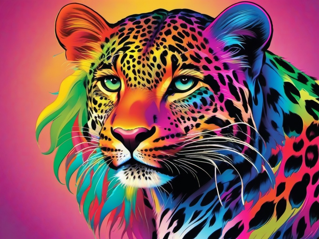 Rainbow Leopard Wallpaper  