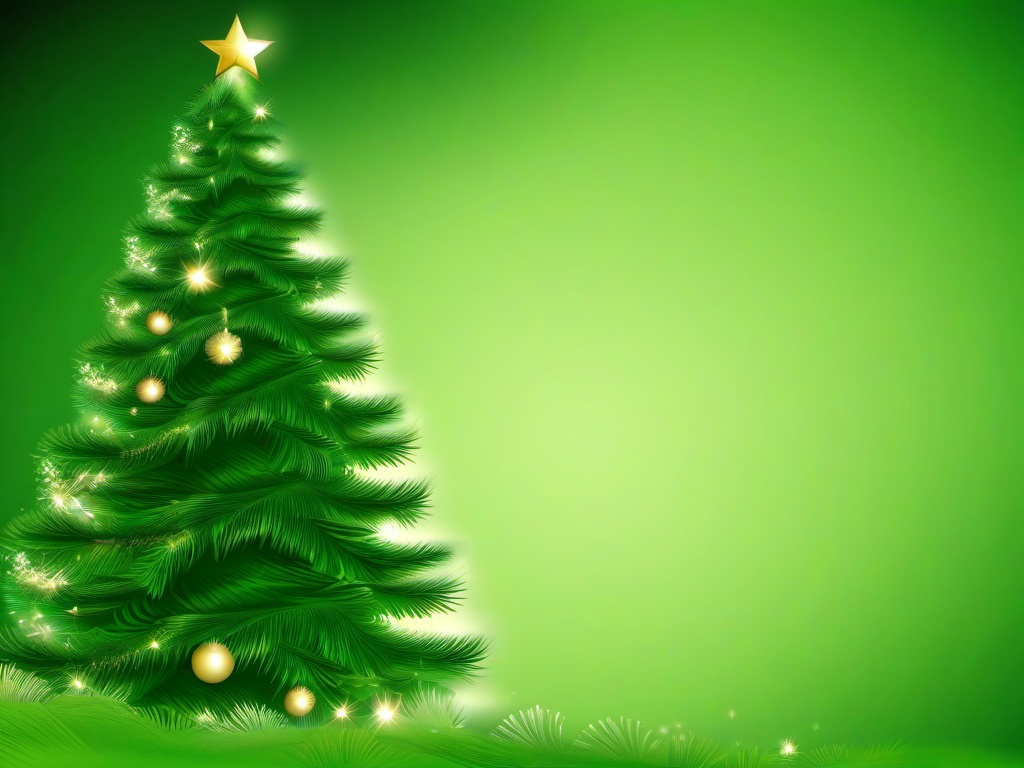 Green Christmas Tree Wallpaper  