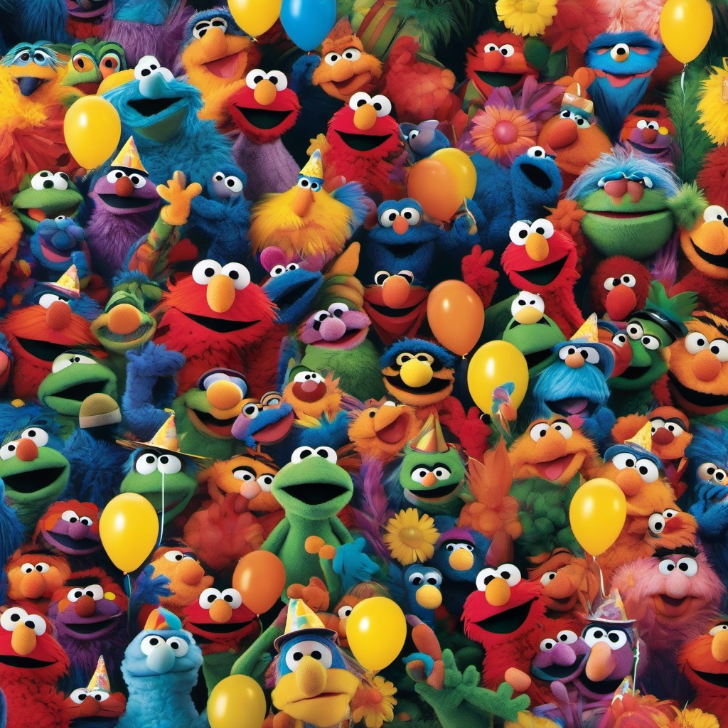 Birthday Background Wallpaper - sesame street party backdrop  