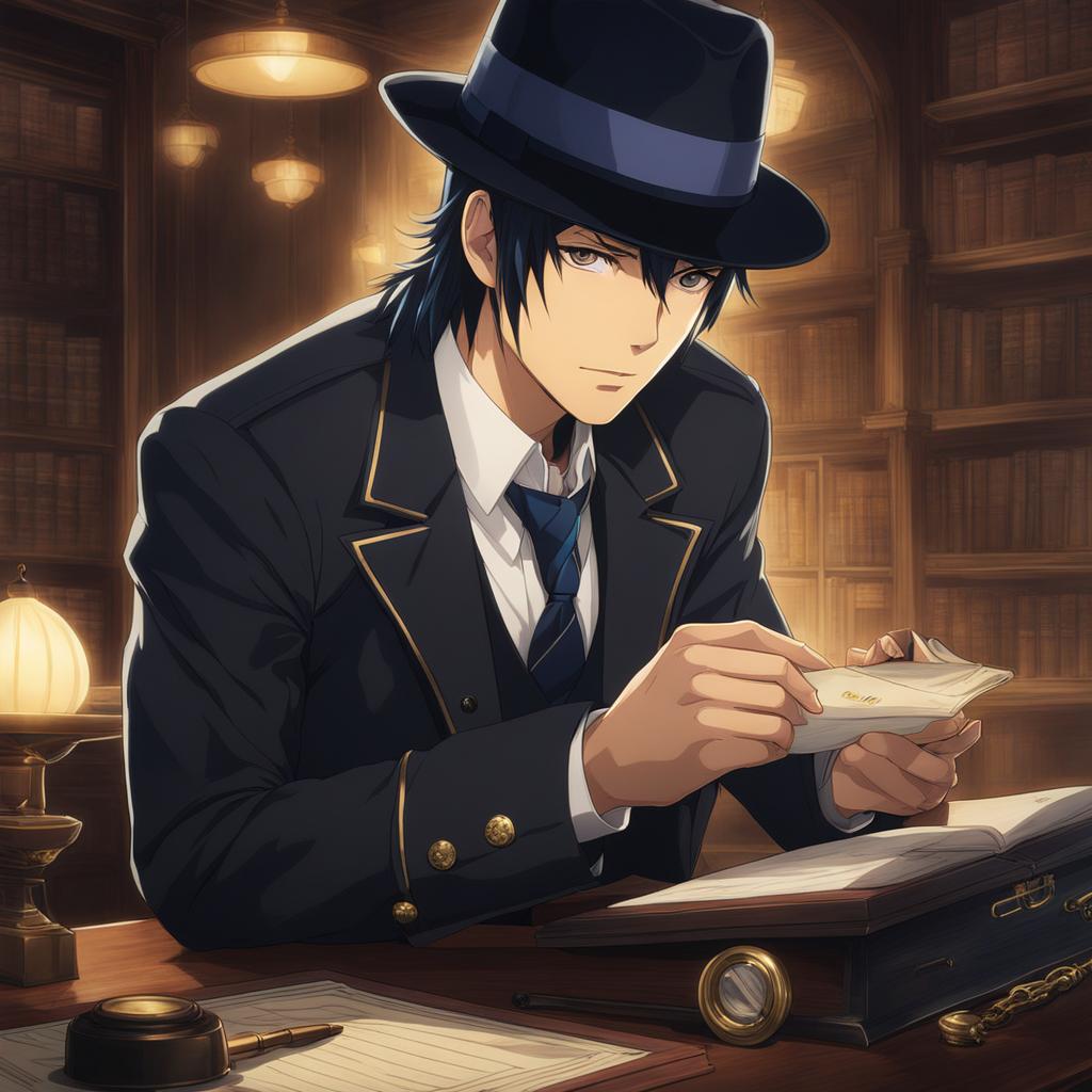 naoto shirogane solves complex mysteries with sharp detective skills. 