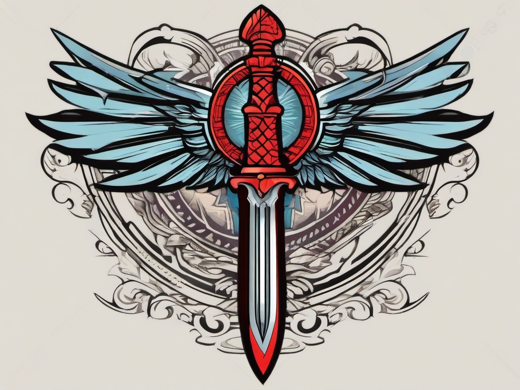 sword of the spirit tattoo  simple vector color tattoo