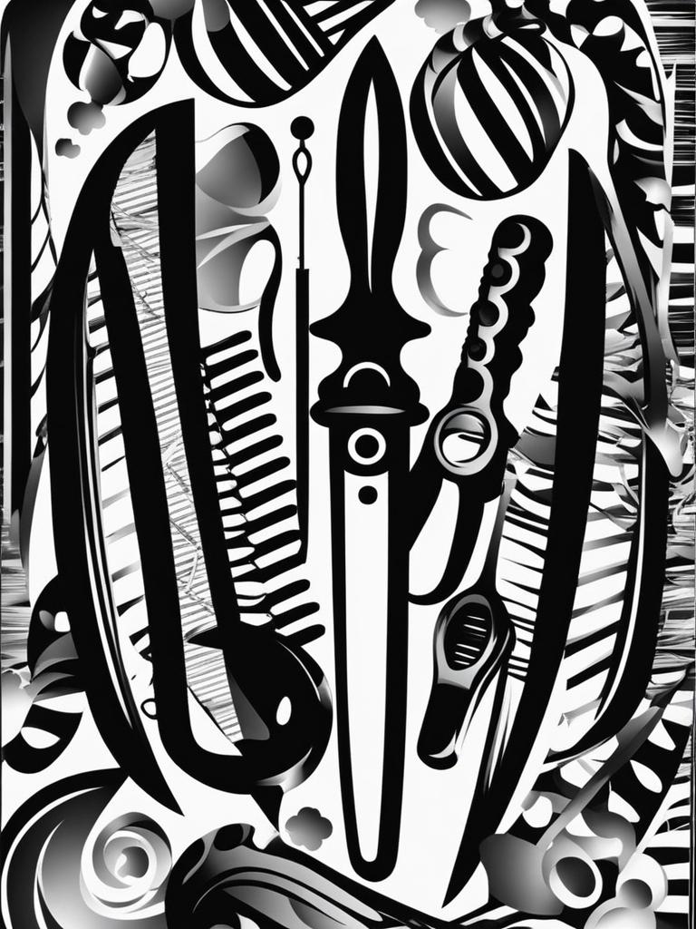 scissors clipart black and white 