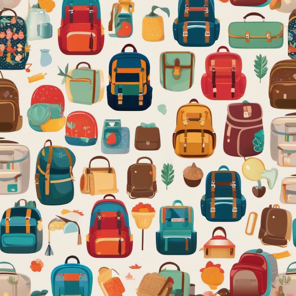 Backpack clipart - backpack with a cute design  clipart